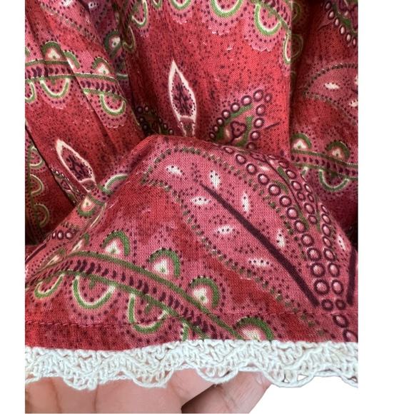 Rachel Zoe Boho Embroidered Neckline Peasant Blouse Cotton oversized - Picture 7 of 10